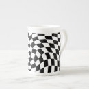 Recherche de damier noir et blanc tasses Élégant