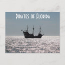 Zoek naar piraat schip briefkaarten Ocean