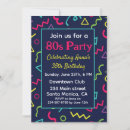Recherche de 80s invitations Fête des années 80