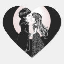Recherche de coeur gothique autocollants Foncé