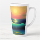 Recherche de reflet tasses Coucher de soleil