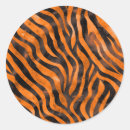Recherche de tigre orange autocollants Aquarelle