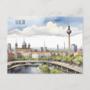 Recherche de berlin skyline cartes postales Aquarelle