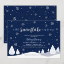 Recherche de silver baby shower invitations Pays des merveilles hivernales