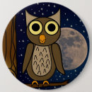 Recherche de nuit de halloween badges Hibou