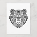 Recherche de zen doodle cartes postales Ours