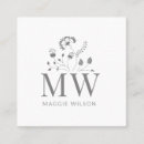 Recherche de fleurs élégantes cartes visite Client(e)