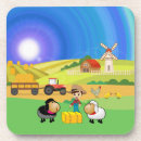 Zoek naar kippen onderzetters Boerderij