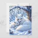 Recherche de renard blanc cartes postales Hiver