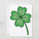 Recherche de trèfle quatre feuilles invitations Vert