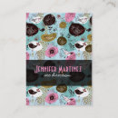 Recherche de oiseau coloré cartes visite Rétro