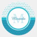 Recherche de pois turquoise autocollants Pour elle