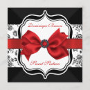 Recherche de bonbon rouge et noir 16 invitations Blanc