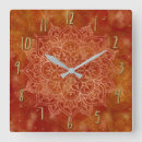 Recherche de mandala orange horloges Yoga