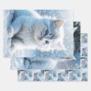 Recherche de chaton de noël papier cadeau Neige