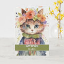 Recherche de yeux verts vœux cartes Tabby