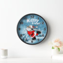 Recherche de père noël drôle horloges Neige