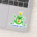 Zoek naar kikker met kroon stickers Cartoon