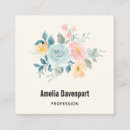 Recherche de fleurs bleues cartes visite Aquarelle