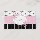 Recherche de damassé rose et noire cartes visite Noir et blanc