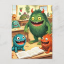 Recherche de monstre mignon cartes postales Enfants