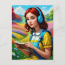 Recherche de lecture fille cartes postales Imaginaire