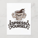Recherche de café drôle cartes postales Amusant