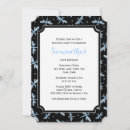Recherche de black and blue invitations Élégant