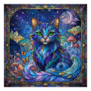 Recherche de vitrail posters Bleu