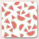Recherche de motif tranches pasteque dessous de verres Fruit