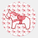 Recherche de cheval rouge autocollants Dala