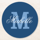 Zoek naar blauw wit onderzetters Monogrammen