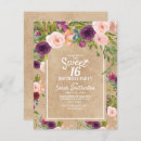 Recherche de boho 16ans anniversaire invitations Botanique