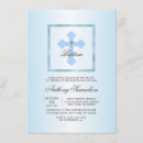 Recherche de croisé baptême invitations Bleu