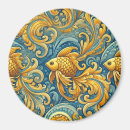 Recherche de poisson rouge magnets Bleu