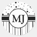 Recherche de pois noir autocollants Monogrammé