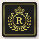 Recherche de lauriers dessous de verres Monogramme