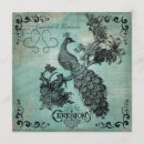 Recherche de paon bleu invitations Cru