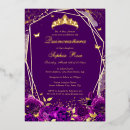Recherche de papillon pourpre invitations Quinceanera