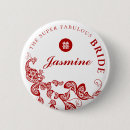 Recherche de mariage floral badges Bride