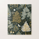 Recherche de oiseau de noël puzzles Aquarelle