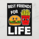 Recherche de hamburger kawaii cartes postales Frites