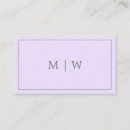 Recherche de lilac cartes visite Monogramme