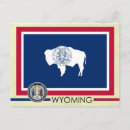 Recherche de drapeau wyoming cartes postales État