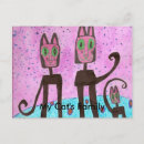 Zoek naar tekeningen katten briefkaarten Halloween
