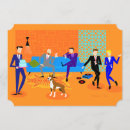 Recherche de chien vintage invitations Rétro