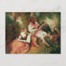 Recherche de watteau cartes postales Amants