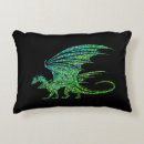 Recherche de dragon vert coussins Créature mythique