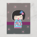 Recherche de kokeshi cartes postales Fille