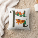Recherche de lettre h coussins Floral